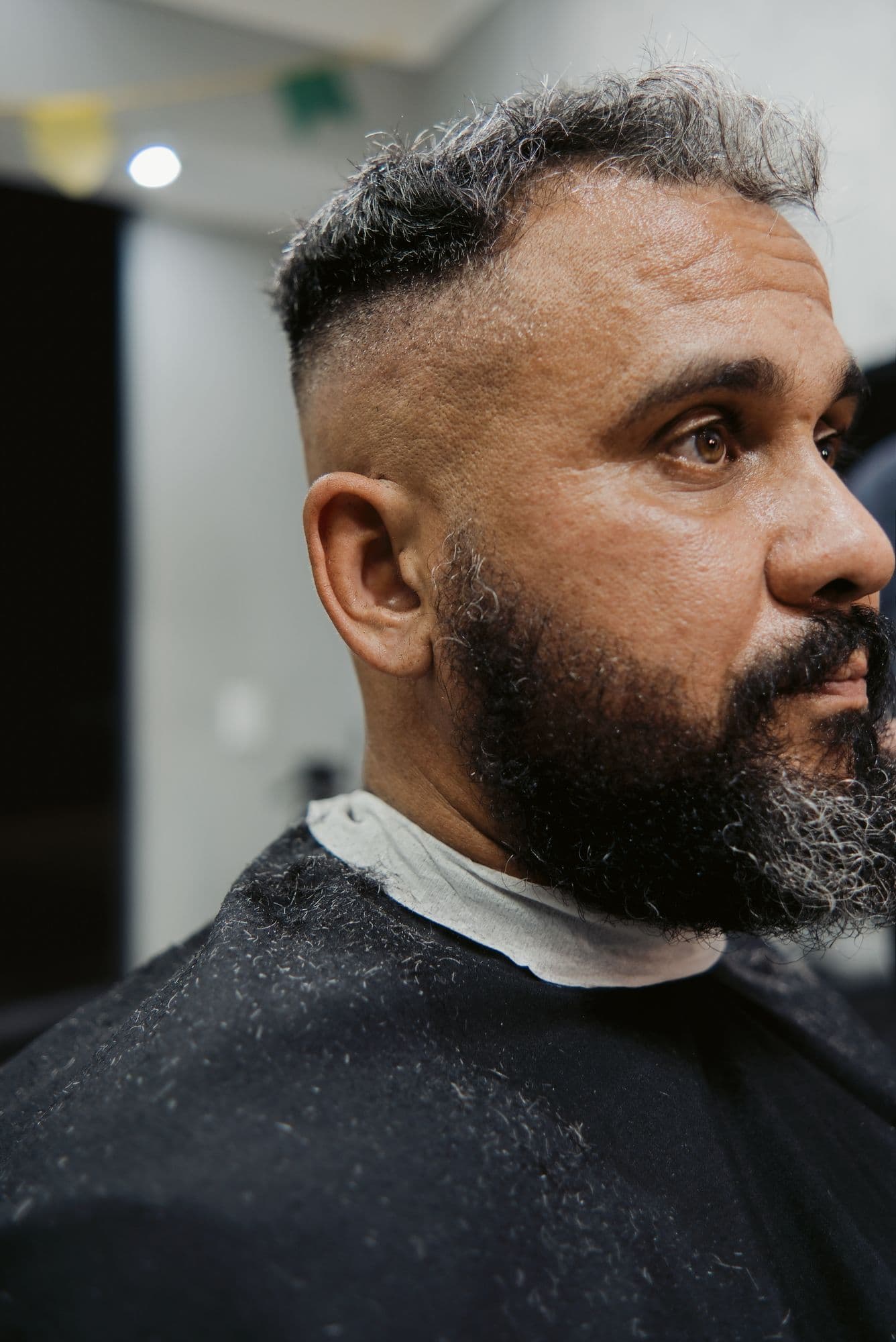 Perfil de cliente com barba finalizada na Cortello
